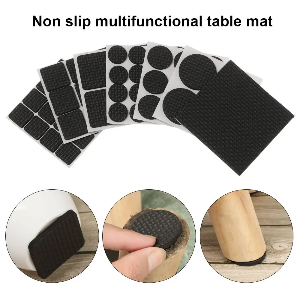 

Black Foam Scratch Proof Bottom Caps Self Adhesive Furniture Leg Pads Chair Sofa Floor Protectors Table Feet Covers