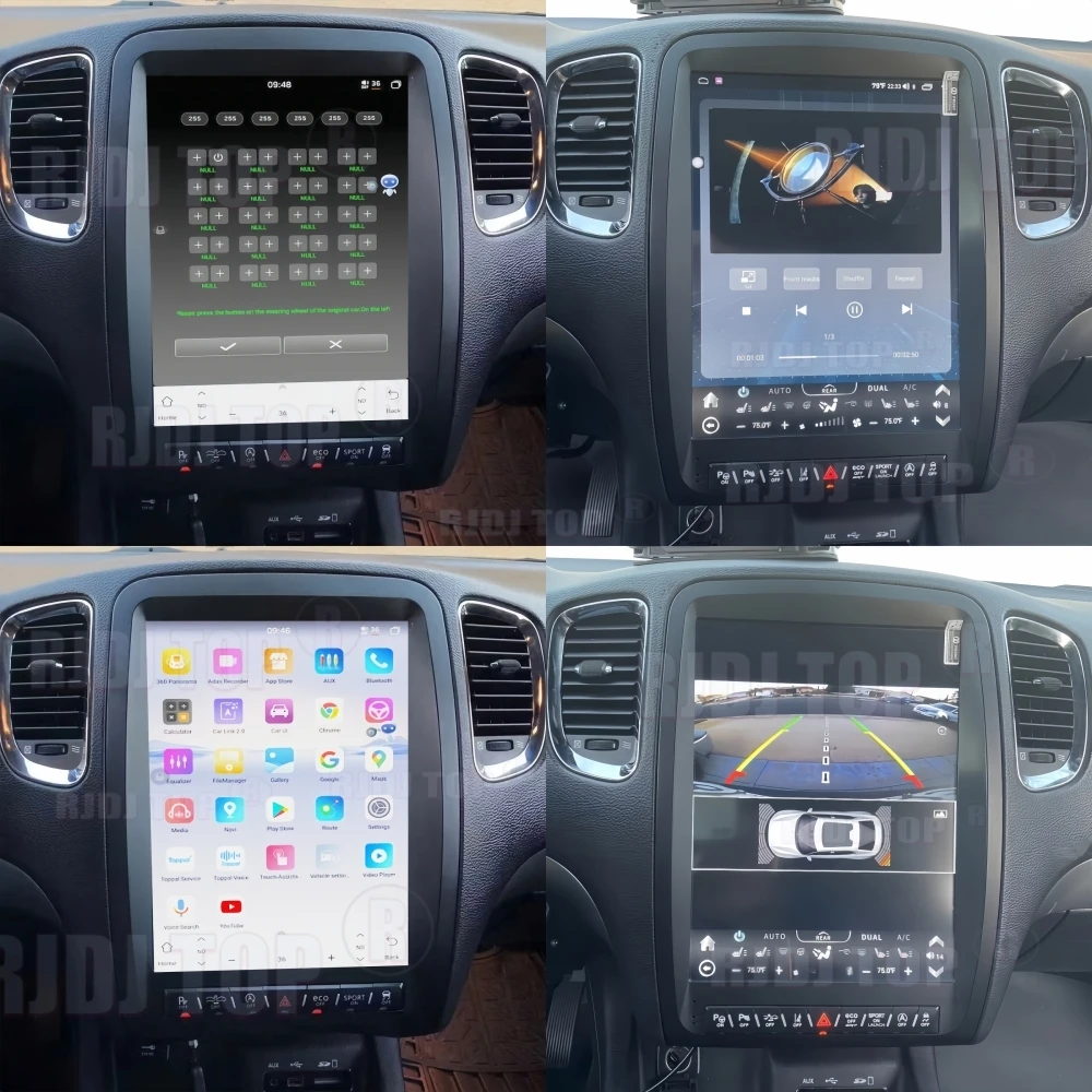 Фото 13,8-дюймовый автомобильный радиоприемник для Dodge Durango 2014–2016 Android Auto Wireless Carplay Мультимедиа большой HD GPS Navi сенсорный головное устройство BT №3