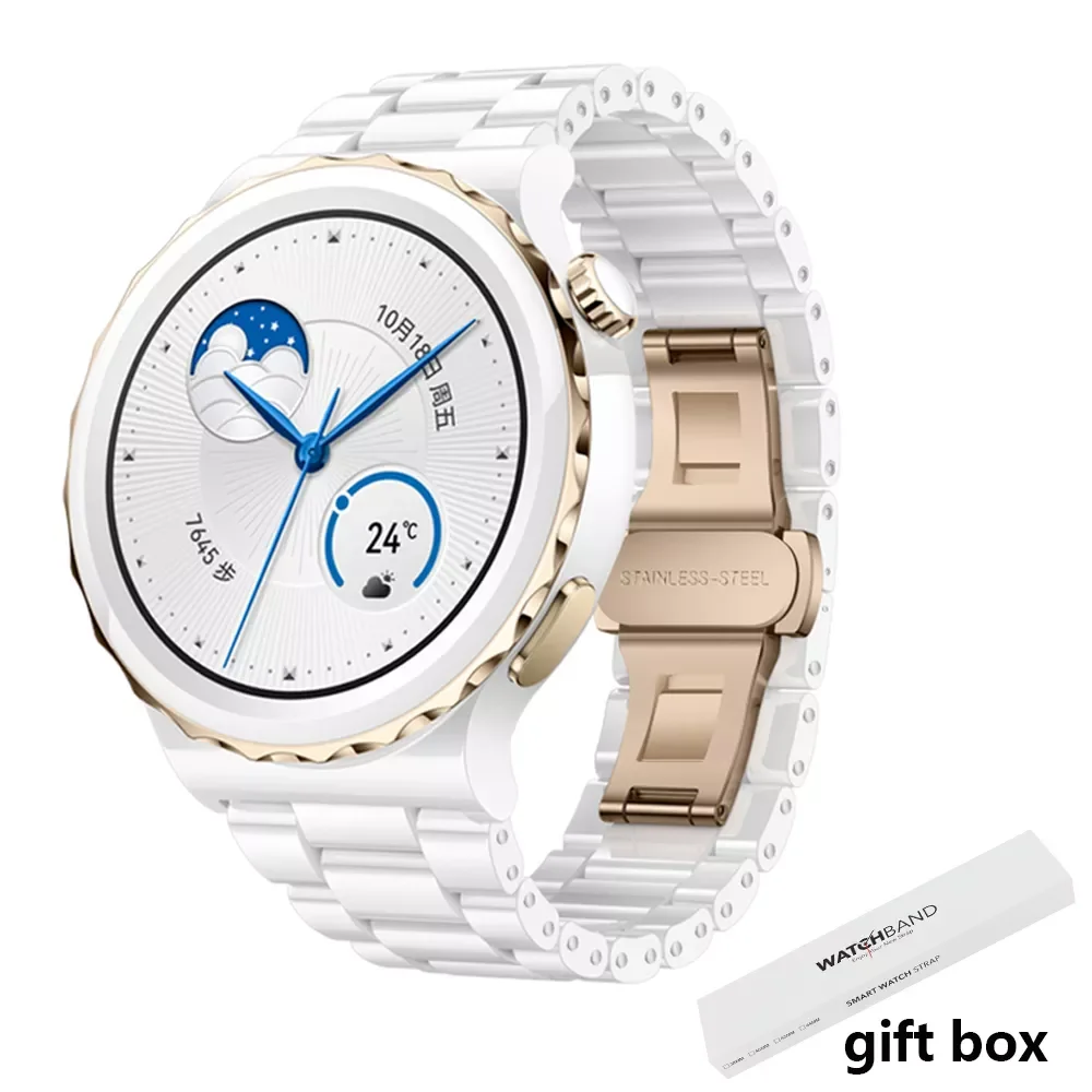 

NEW Ceramic Wrist Band Watch GT 3 GT3 42mm 46mm Strap Bracelet Watch GT2 Pro/GT Runner 46mm 20mm 22mm Watchband