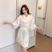 robe light robes for coverage pajama womens summer hot sexy solid color bathrobes silk loose korean version night dress women