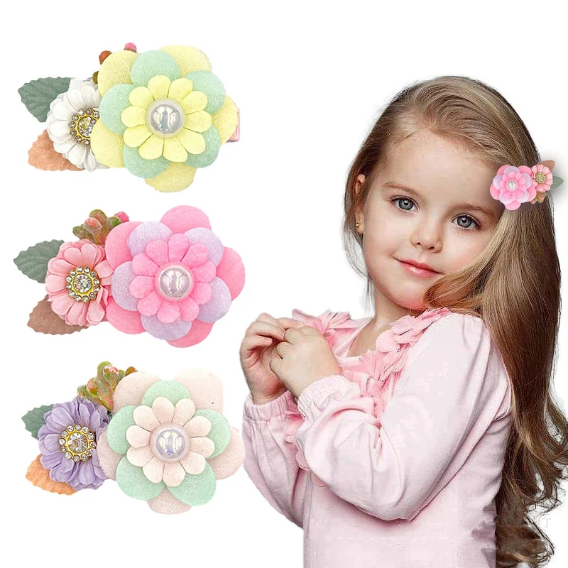 

Baby Hairpin Headwear Cute and Sweet Style Children's Hairpin Flower Hairpin Splice
