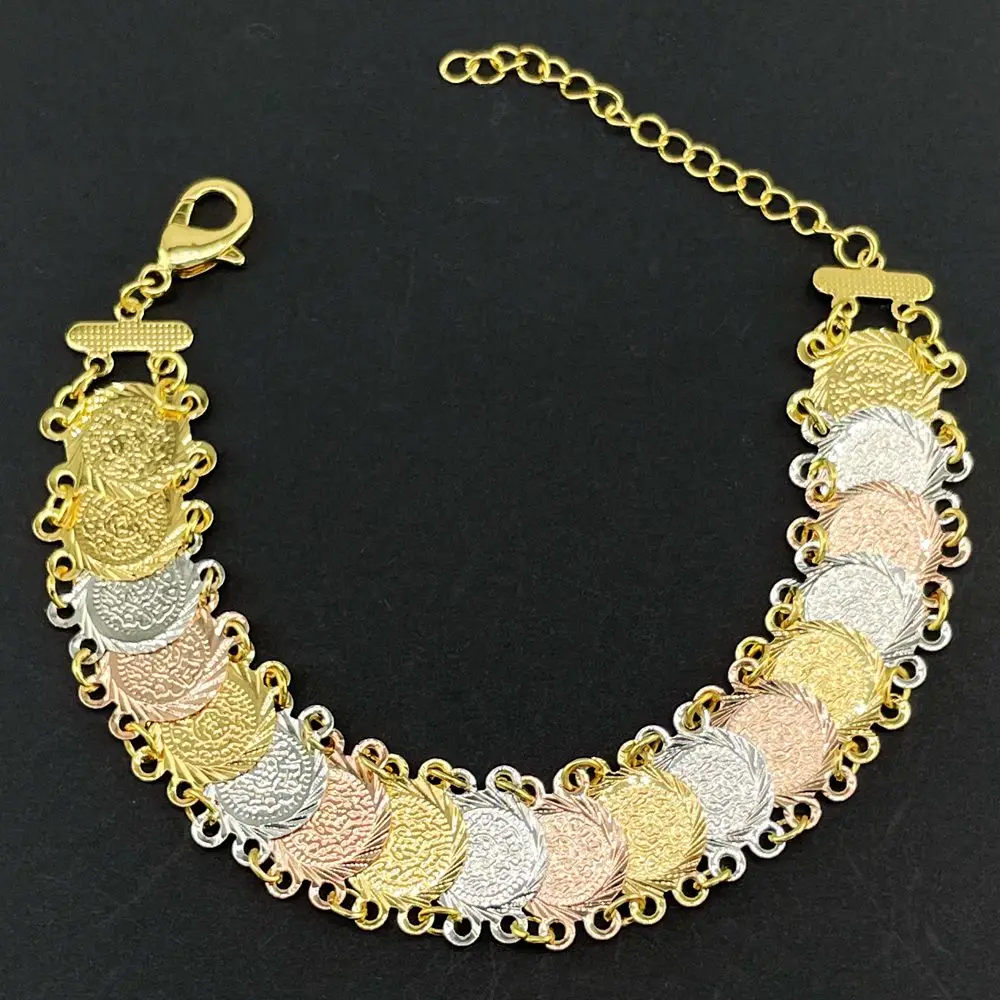 

Arabic Gold Coin 18k Gold Plated Women's Jewelry Bracelet Adjustable Gift