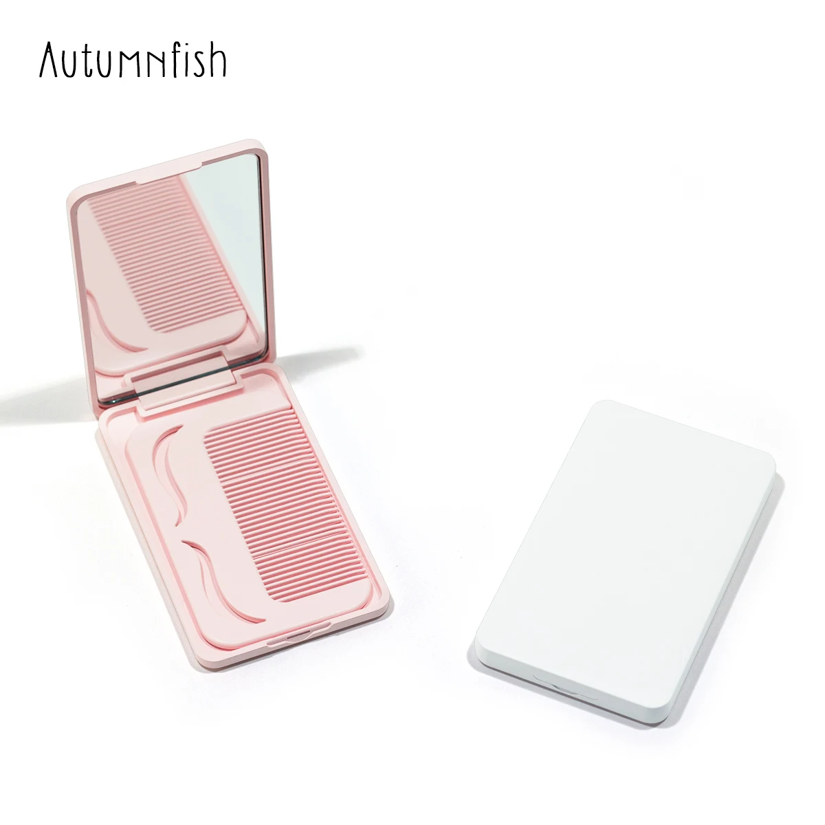 Autumnfish Складное портативное зеркало с расческой компактное мини-зеркало HD