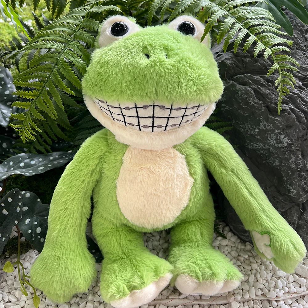 1 шт. милая мягкая плюшевая Зеленая кукла-лягушка с имитацией ортодонтического