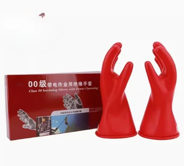 Латексные изоляционные перчатки для живых работ класса 00 защита низкого