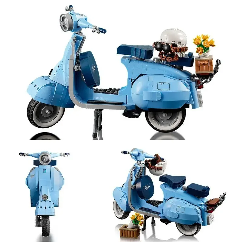 Винтажные строительные блоки для скутера Модель сборки электрического