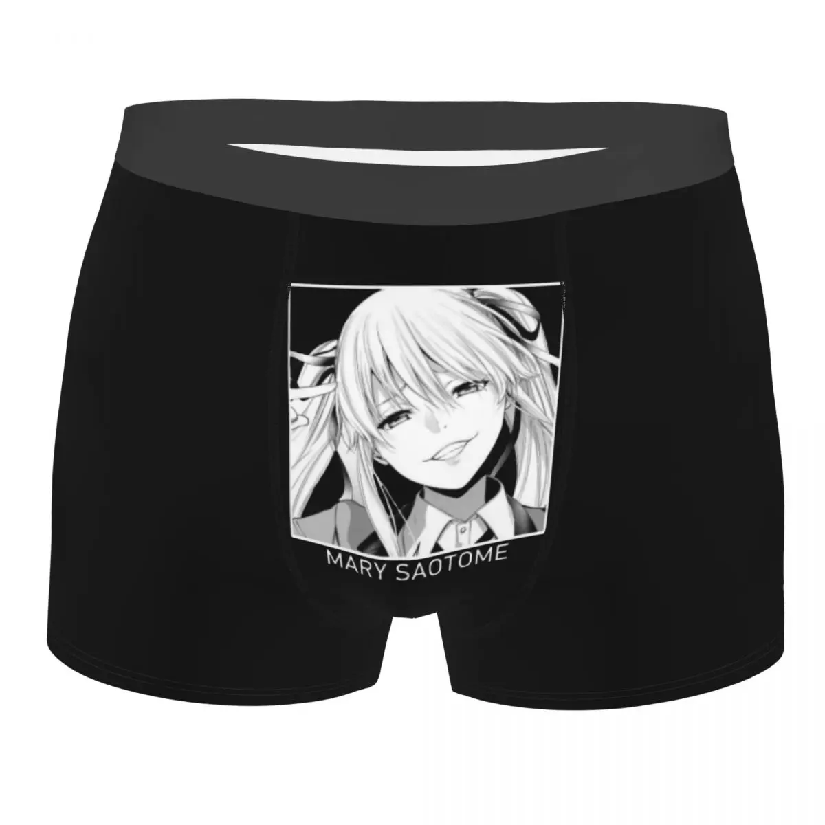 

Kakegurui Mary Saotome Men's Underwear Japanese Anime Boxer Shorts Panties Humor Soft Underpants for Homme Plus Size