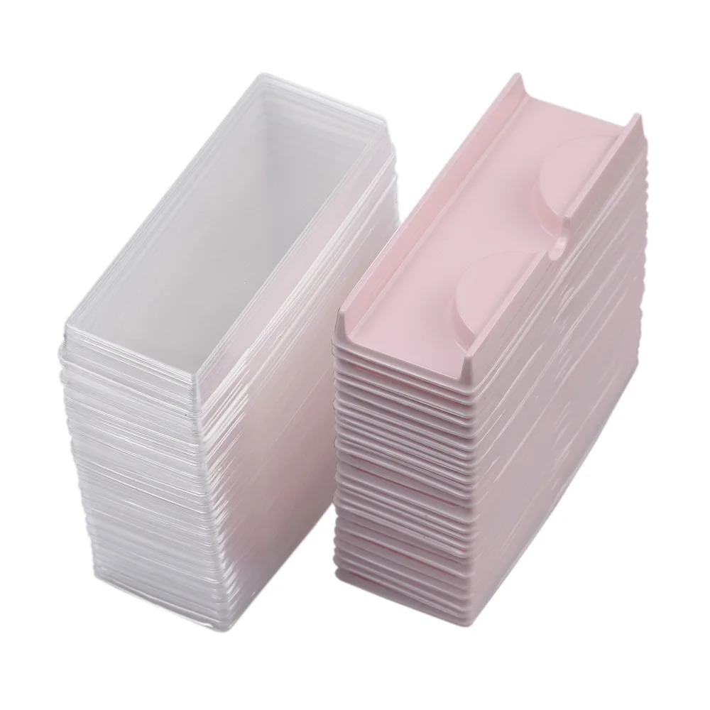 50pcs Lash Case 4color Lash Trays Plastic Flase Lashes Holder Eyelash Tray For Eyelash Packaging Box Square Case Bulk Vendors images - 6