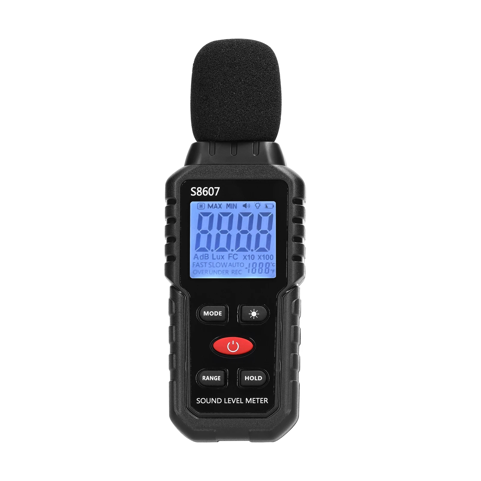 

A-weighted Noise Detector 30-130dB Mini Decibel Monitoring Device High Accuracy Sound Level Meter Digital Display with Backlight