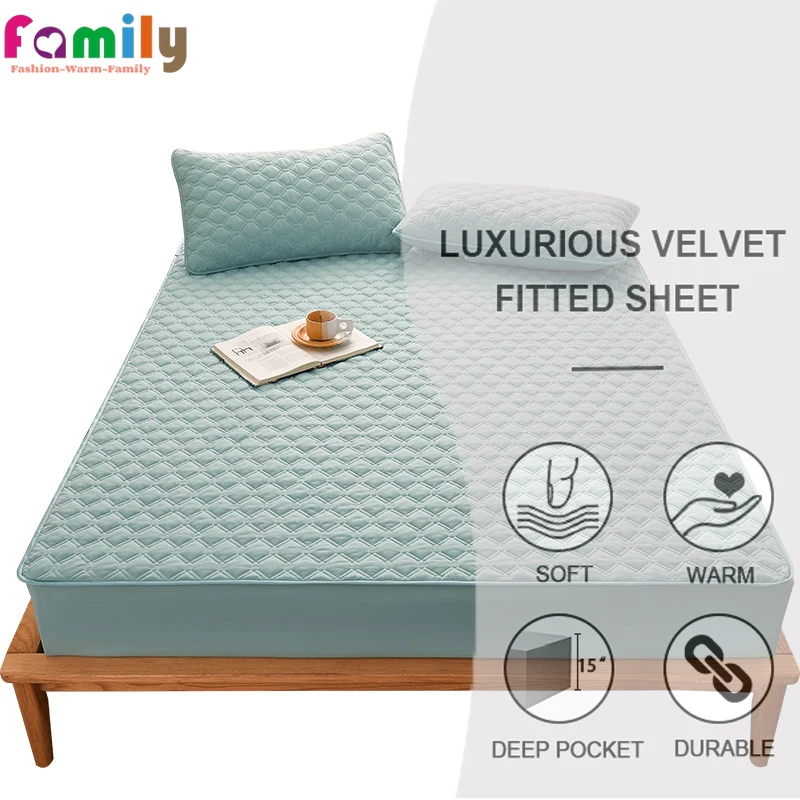 

Mattress Protector Cover Queen Deep Pocket Fitted Sheet Style with Elastic Rubber Band Washable and Easy Care-Black Queen King