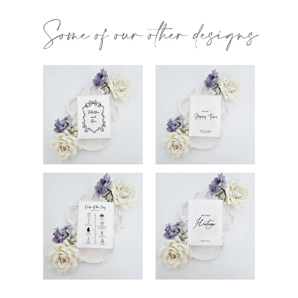 Свадебные пакеты для салфеток | Для ваших счастливых слез Биоразлагаемые