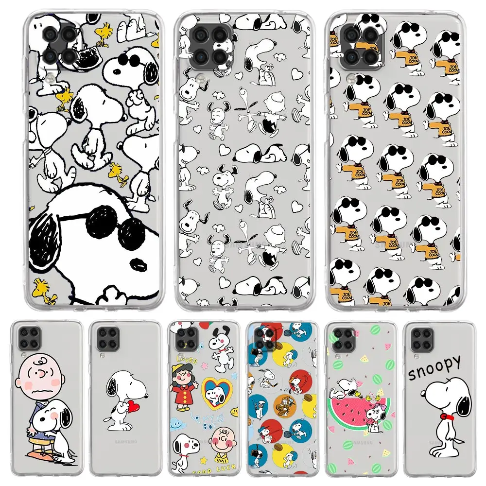 

Disney Cute Snoopy Anime Phone Case For Samsung Galaxy A51 A71 A21S A12 A11 A31 A41 A52S A32 A01 A03S A13 A53 A22 5G Clear Cover