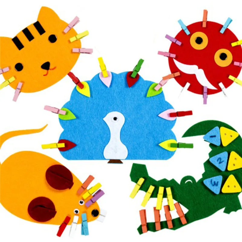 

Обучающие игрушки для детского сада из ткани «сделай сам» + деревянный зажим Игрушки для раннего развития детская игрушка Монтессори для об...