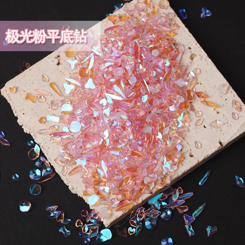 100 шт./упаковка, прозрачные подвески для дизайна ногтей