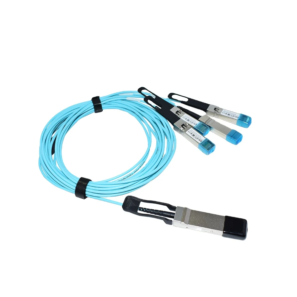 

100G QSFP28 to 4xSFP28 AOC OM3 Breakout Active Optical Cable