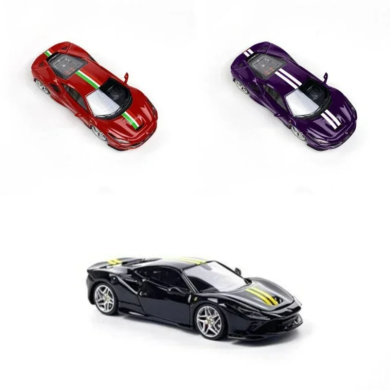 U2 1:64 novitec F8 Красный/Фиолетовый/Черный ограниченный399 Модель автомобиля из смолы