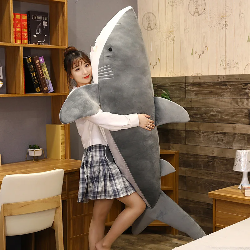 

Giant Plush Simulation Shark Stuffed Toys Soft Toy Cartoon Plush Toy Stuffed Animal Doll Sleeping Pillow Cute Cushion Girl Gift