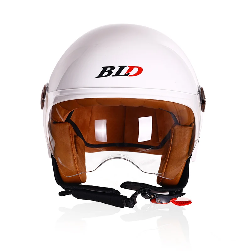 

Anti-fog Capacete BLD Motorcycle Scooter Helmet Open Face 3/4 Motorbike Jet Vintage Retro Cascos Lightweight Summer Visor Kask