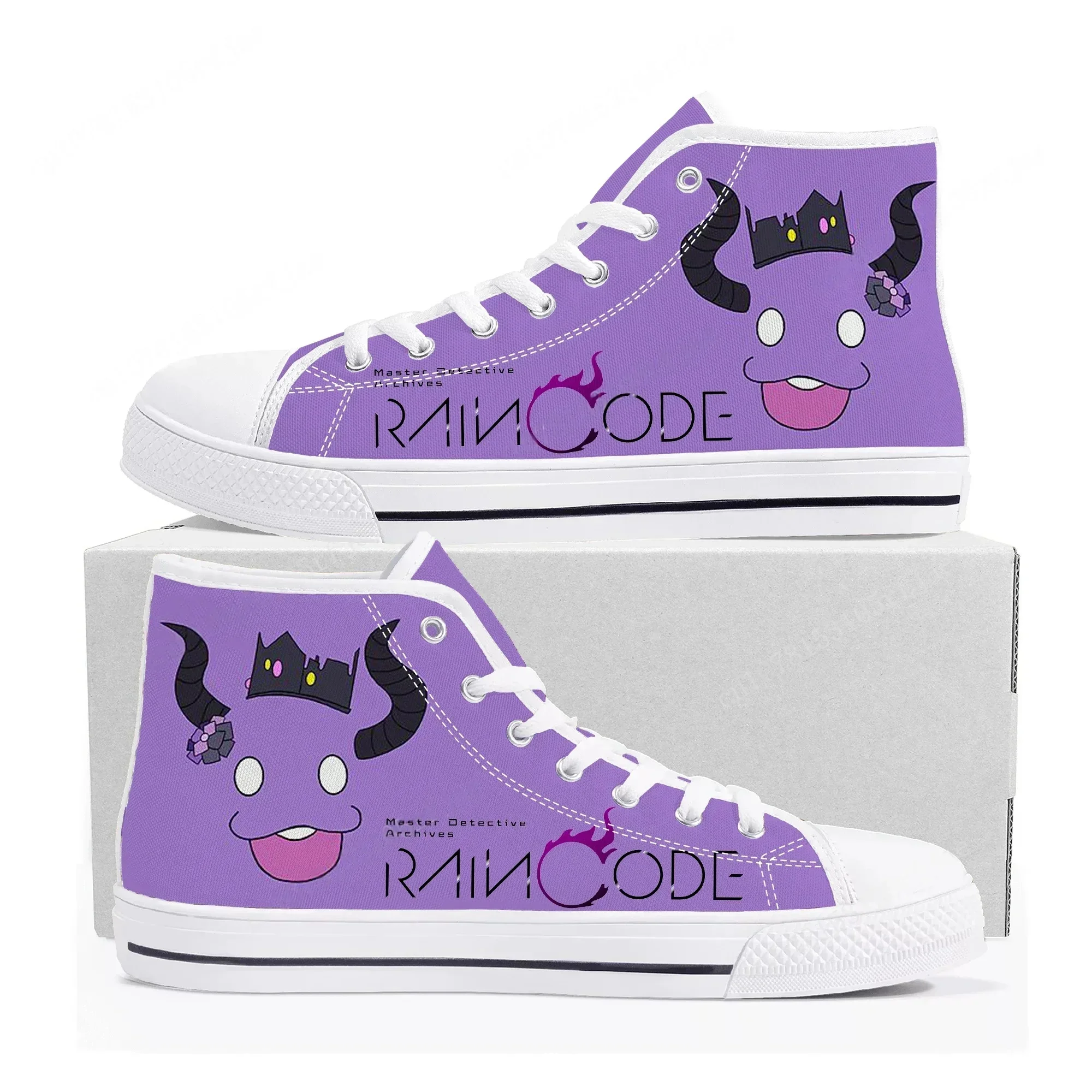 Фото Кроссовки Master Detective Archives RAIN CODE High Top: высококачественные кеды из канваса для мужчин и женщин, повседневные, на заказ №1