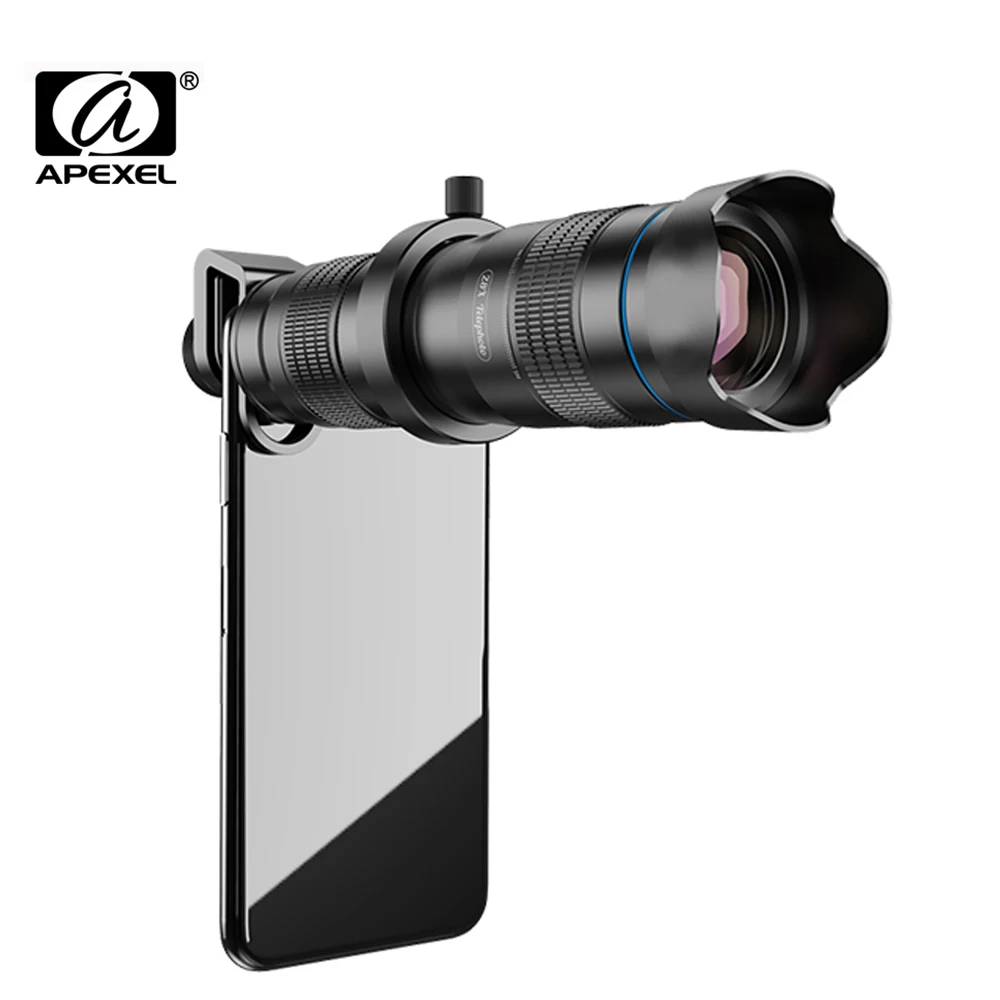 

Телескоп APEXEL с телеобъективом, мощный Монокуляр 28x HD с держателем для телефона, с универсальным зажимом для телефона, подходит для кемпинга и путешествий