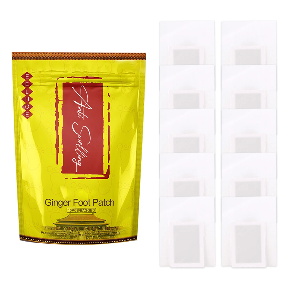 

Anti-edema Ginger Pad Detox Foot Patches Stress Relieve Improving Deep Sleep Natural Herb Feet Treatment Body Toxins Cleansing