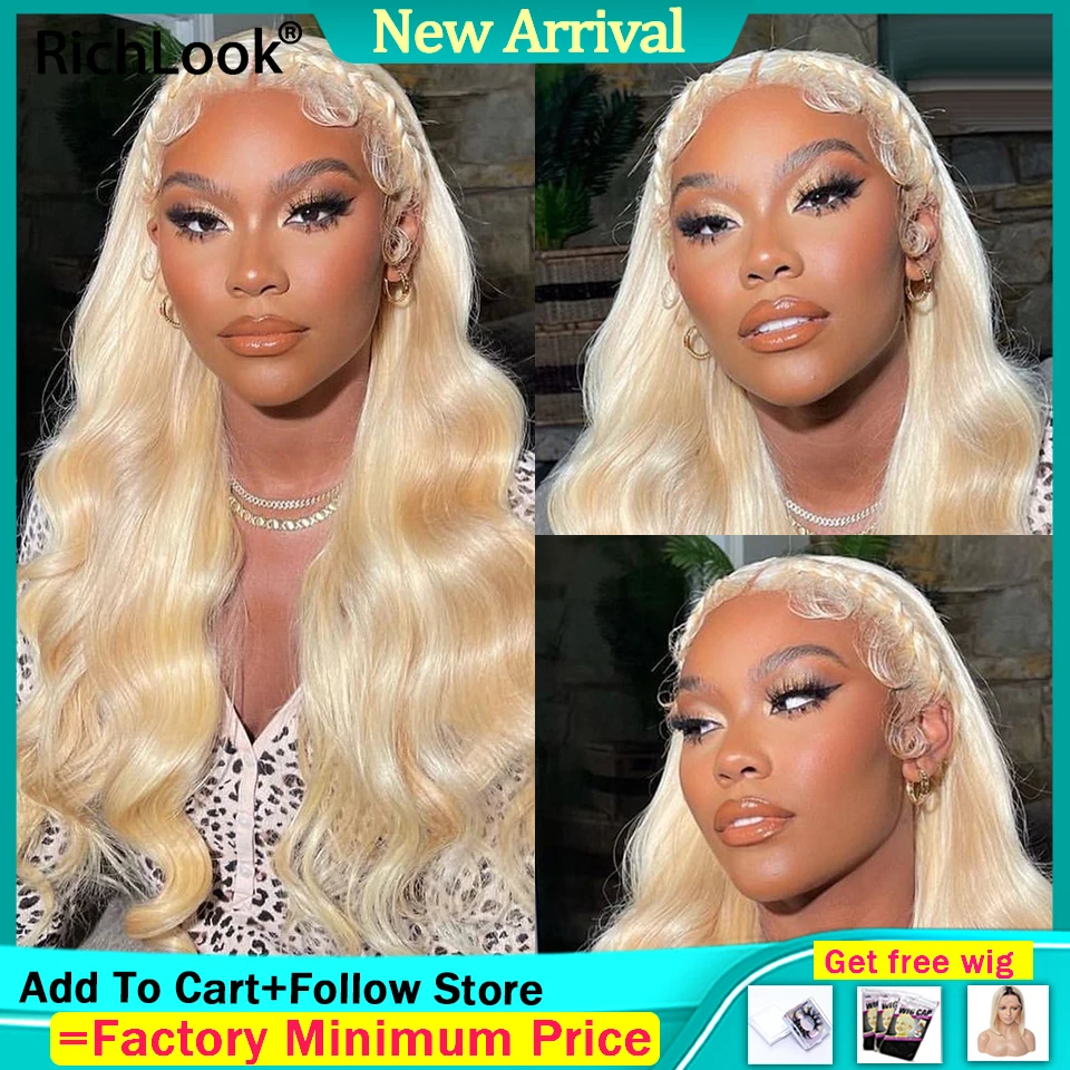 

613 Blonde Long Loose Body Wave Lace Front Human Hair Wigs For Women 30 32 Inch 13x4 HD Transparent Lace Frontal Wig 180 200 250