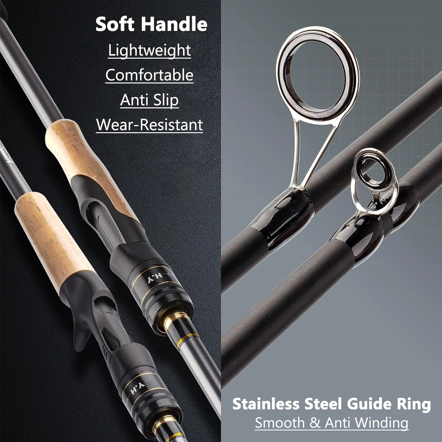 Ultralight Surf Casting/Spinning Fishing Rod High Quality 4 Piece Travel Pole for Saltwater Trout Bass Walleye and P