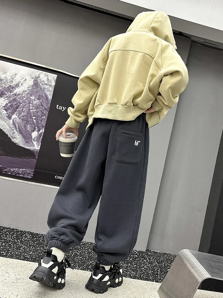 Женские утолщенные брюки на флисовой подкладке для детей старшего возраста