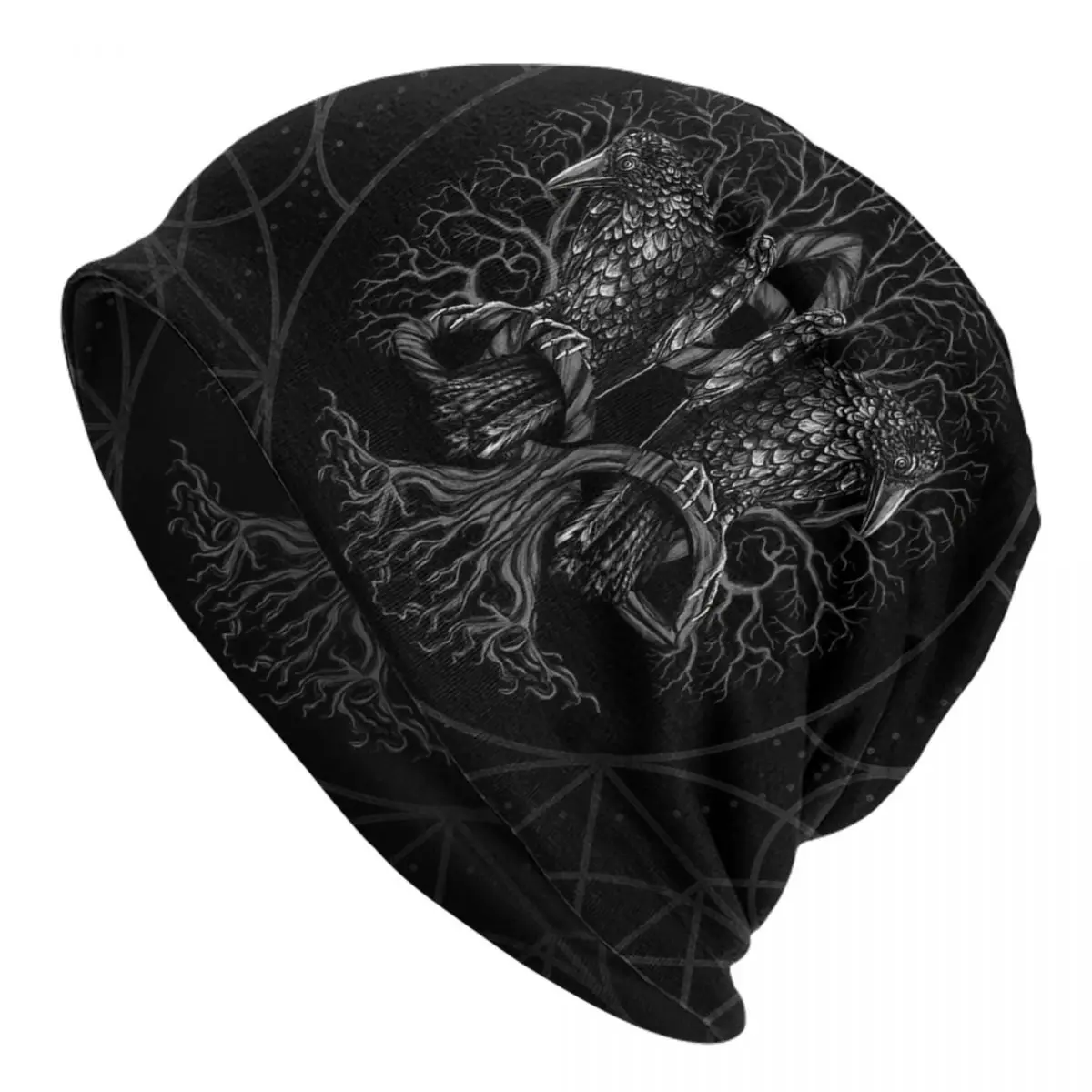 Tree Of Life -Yggdrasil With Ravens Adult Men's Women's Knit Hat Keep warm winter knitted hat
