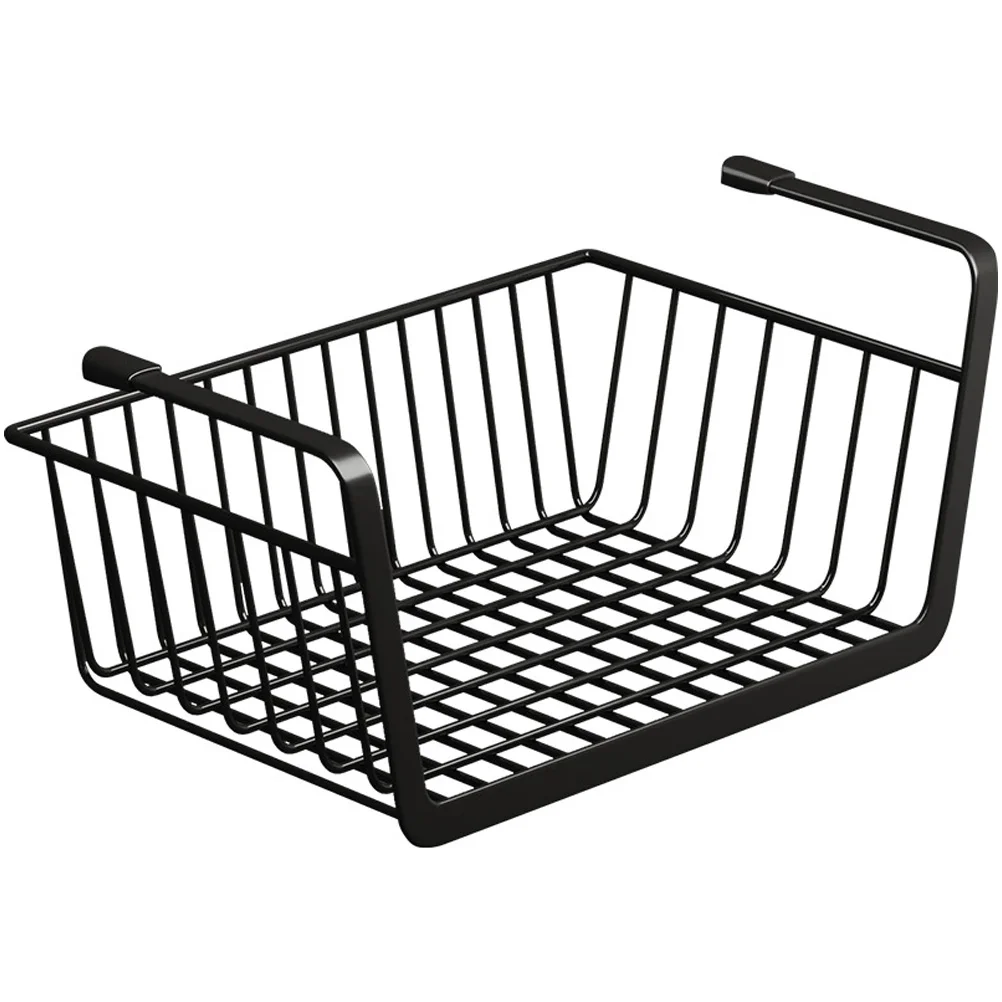 

Basket Shelf Cabinet Storage Organizer Rack Kitchen Hanging Wire Baskets Pantry Holder Sliding Desk Metal Wrap Shelves Vertical