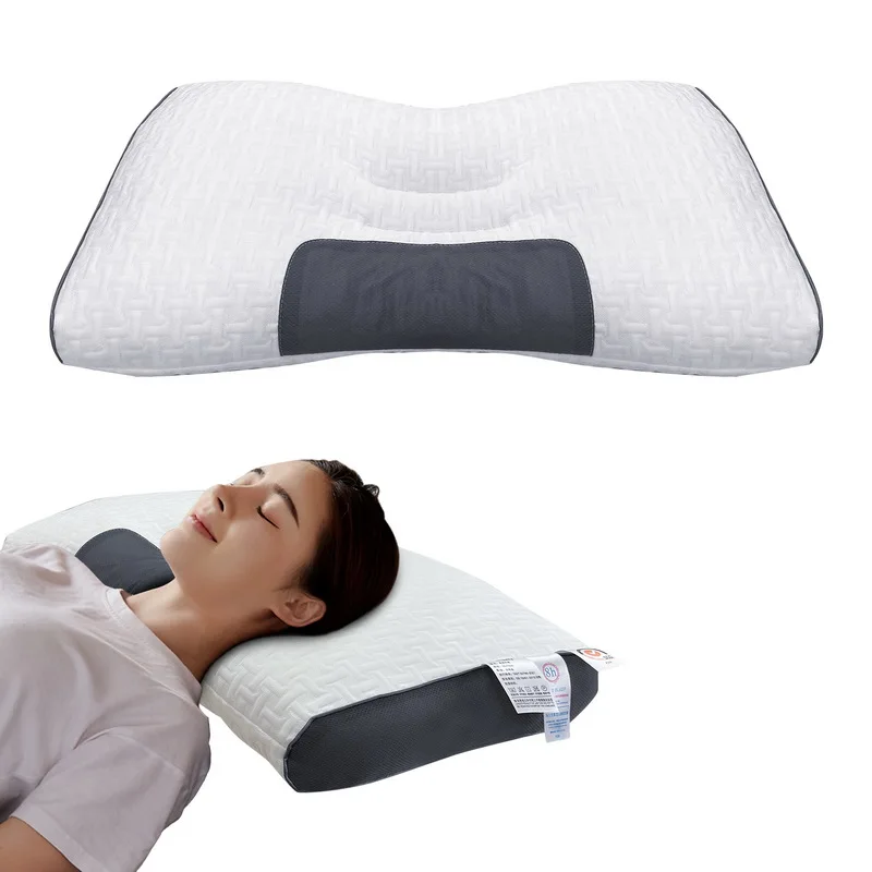 

Новая массажная 3D подушка для спа с перегородкой для защиты и сна, подушка для шеи, подушка из искусственного соевого волокна для шеи, постельное белье