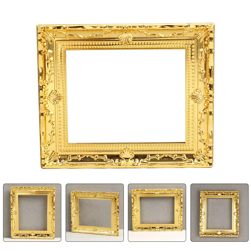 

Oval Picture Frame 1/ 12 Resin Frames Rustic Miniature Furniture Vintage Craft House Photo Simulation