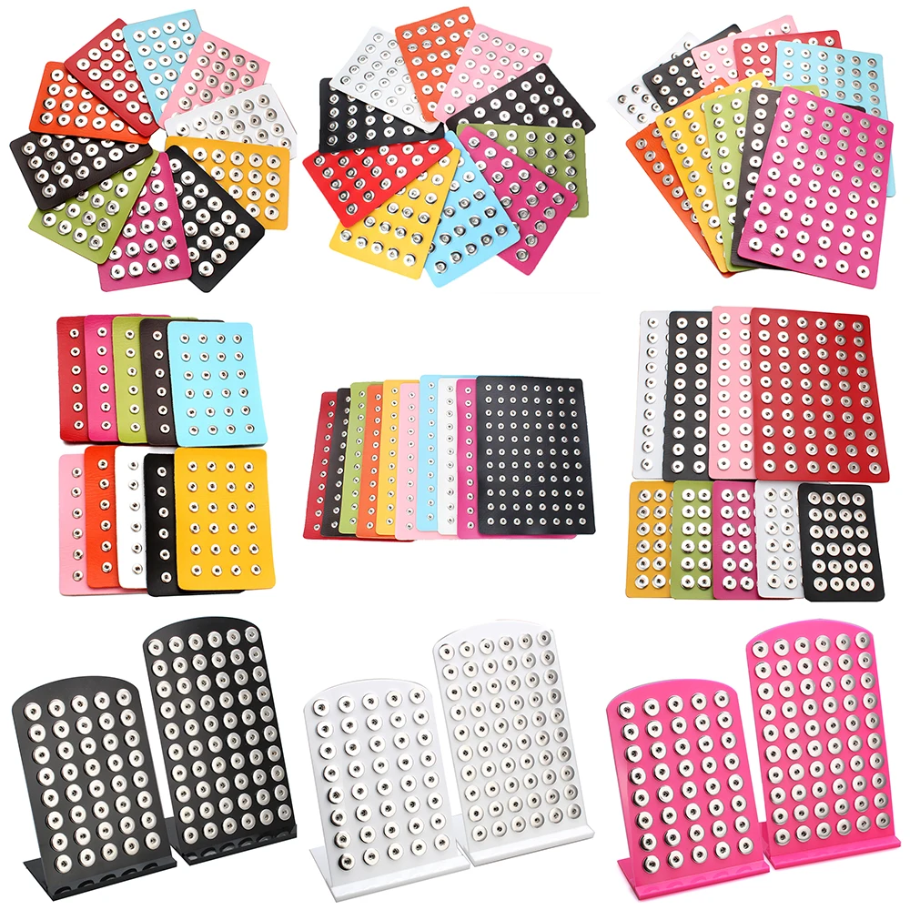 Новая высококачественная защелка для ювелирных изделий, подходящая для кнопок 12 мм и 18 мм, черная фланелевая защелка для ювелирных изделий, держатель для дисплея из ПВХ