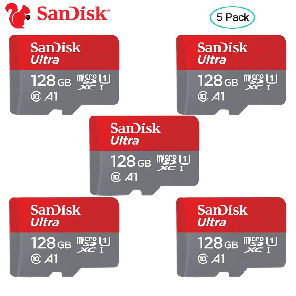 Sandisk Micro Cartão sd tf Cartão de Memória 32gb 128gb Classe 10 a1 16gb 64gb 120 mb s Memória Flash Microsd para o Telefone Peças