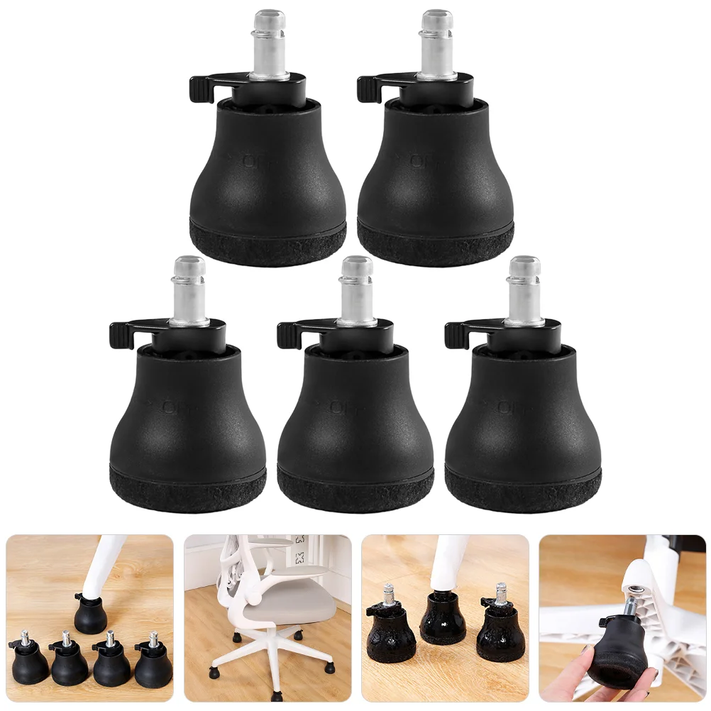 

5 Pcs Castors Furniture Chair Wheel Casters Replacement Wheels Office Pa6 Stoppers Rolling
