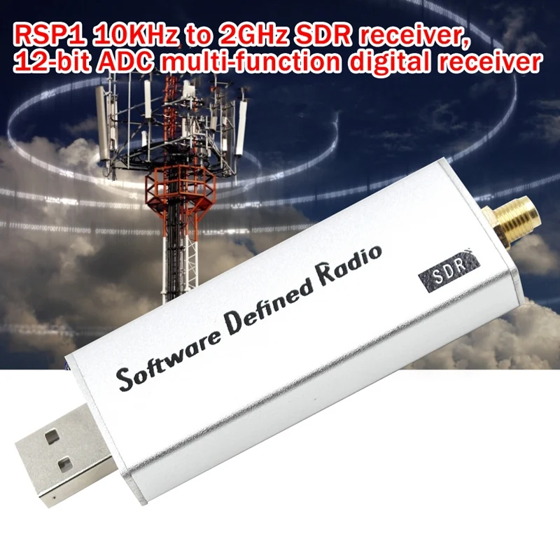

Приемник RSP1 10 кГц-2 ГГц SDR, USB2.0 12-битный приемник ADC авиационного диапазона, совместимый с RSP1 HF AM FM SSB CW Radio