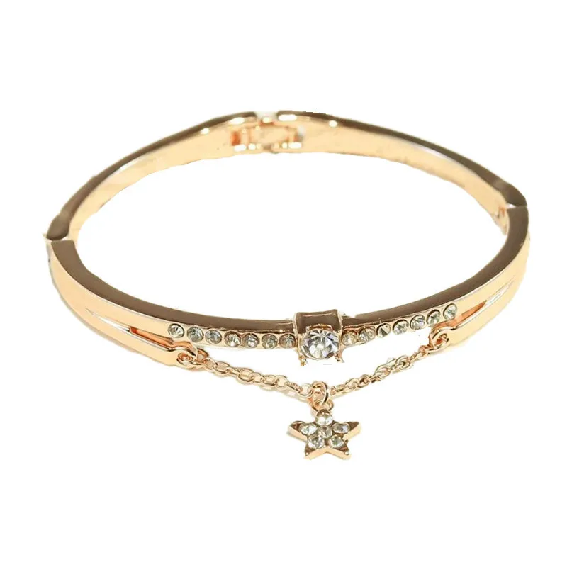 

Internet Celebrity Korean Version Tiktok Pentagram Diamond Simple And Versatile Star Bracelet Jewelry Gift