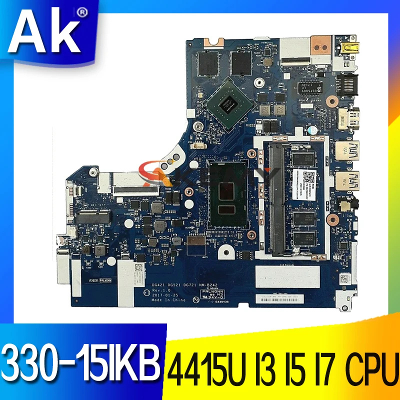 

NM-B242 материнская плата для ноутбука Lenovo 330-15IKB 330-17IKB, материнская плата CPU 4415U I3 I5 I7 CPU 920MX 940MX GPU 4 Гб RAM