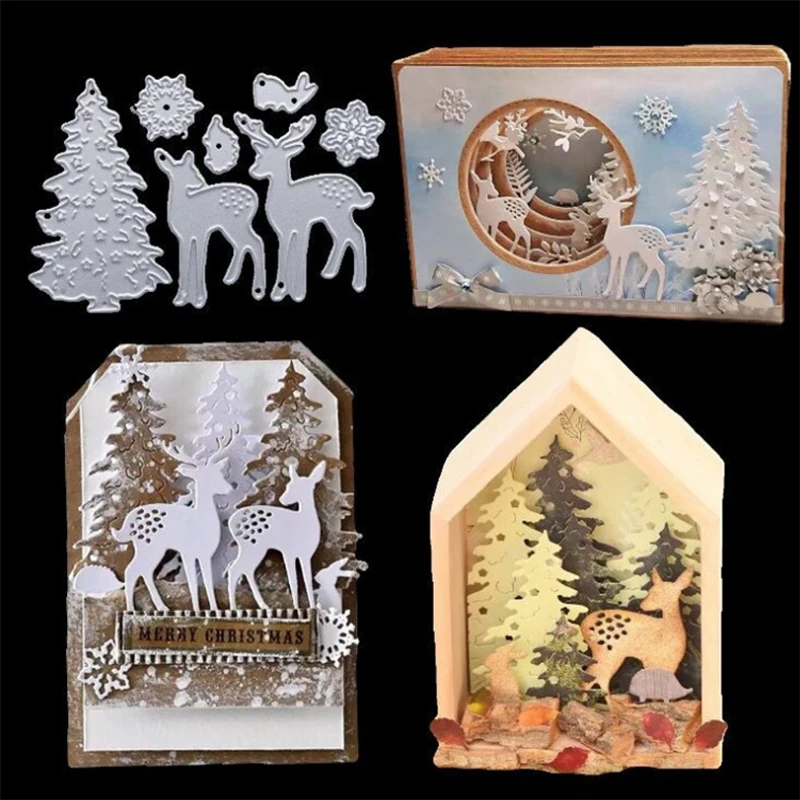 

Diy Christmas Deer Metal Embossed Carbon Steel Knife Mold Hand-cut Paper Mold Custom Etching Cutting Knife Mold Dies for Crafts