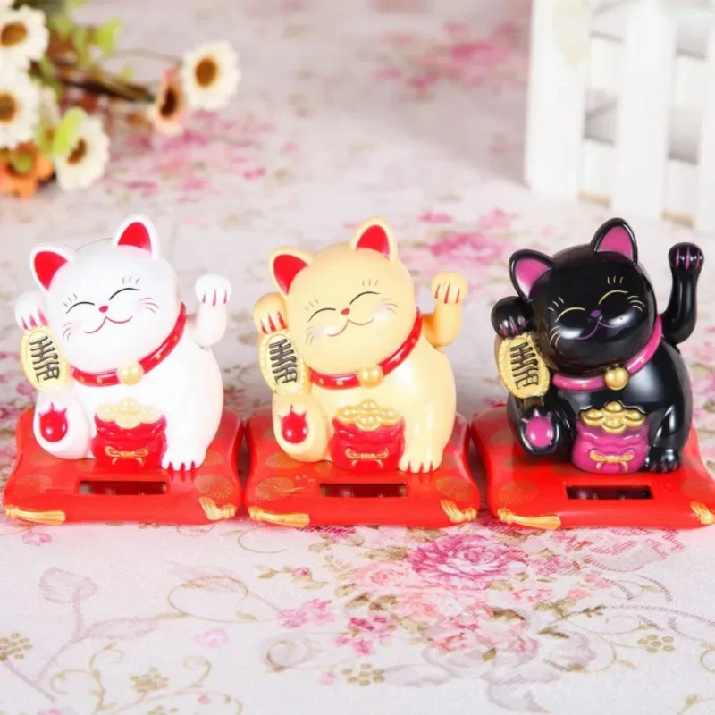 1 шт. китайский стиль солнечная волна рука Lucky Cat автомобильные украшения