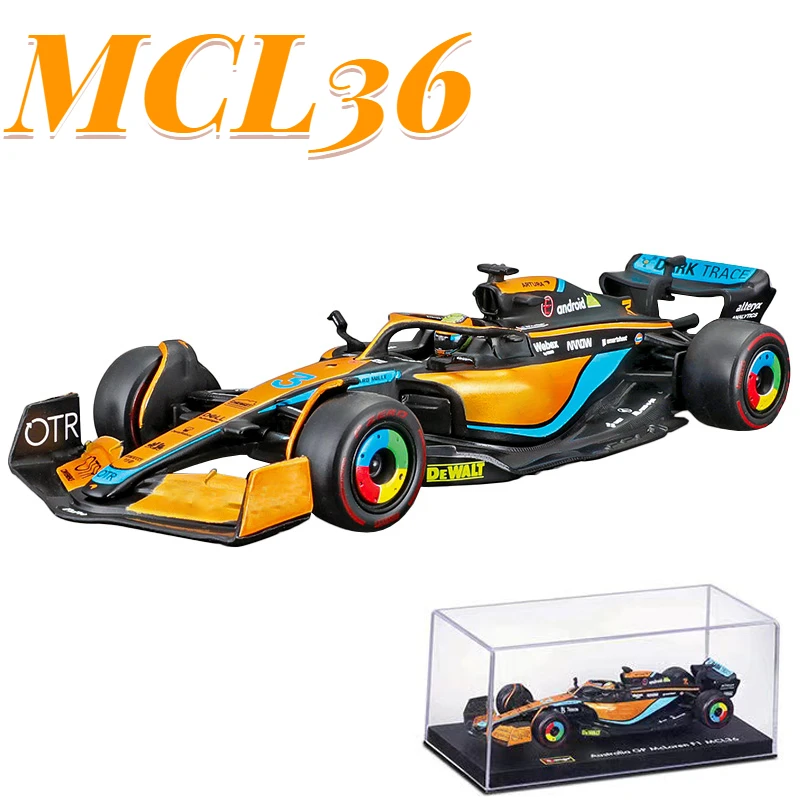 

Bburago 1:43 2022 F1 McLaren MCL36 Alloy Car Model Toys #3 Daniel Ricciardo #4 Lando Norris Luxury Diecast Vehicles Models Toy