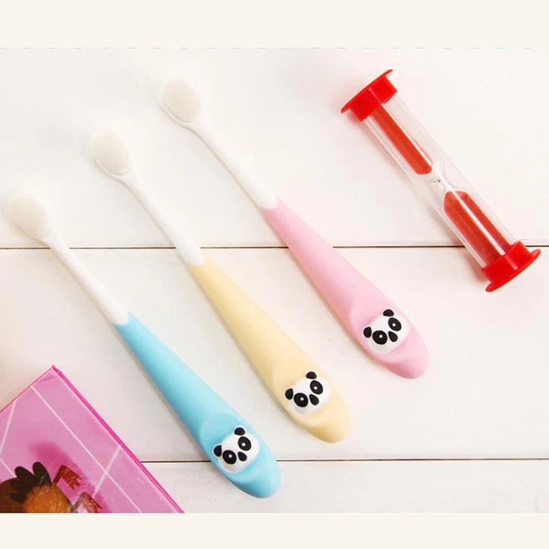 Baby Cute Soft-bristled Toothbrush for Children Teeth Cartoon Panda Training Toothbrushes Baby Dental Care Tooth Brush