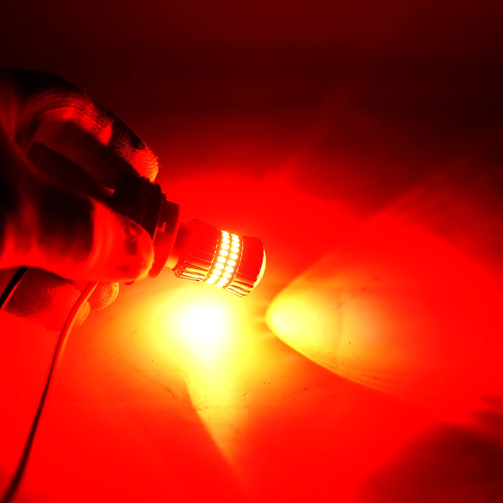 

AILEO 2 шт. тормозной фонарь 7440 W21W WY21W 7443 W21/5W фонарь с объективом красная лампа Задний сигнал поворота фонарь 5014 SMD беспроводной