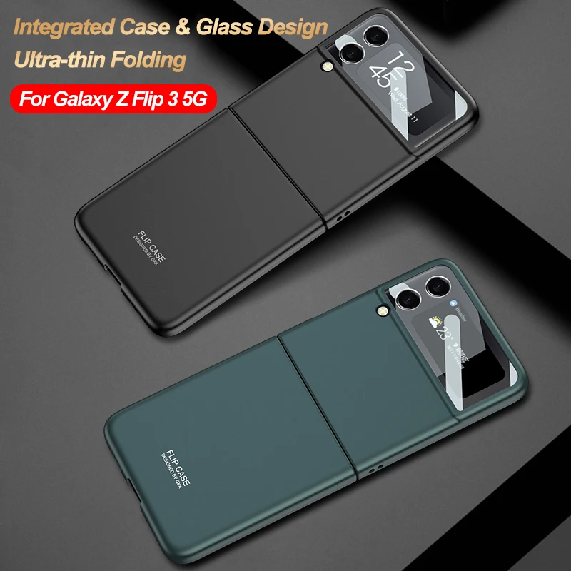 

GKK Case For Samsung Galaxy Z Flip 3 5G Ultra-thin With Back Screen Protector Matte Hard Plastic Cover For Samsung Z Flip3 Case