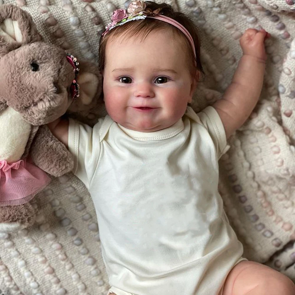 

50CM Full Body Silicone Reborn Doll Waterproof Hand-Detailed Painting with Visible Veins Lifelike 3D Skin Tone