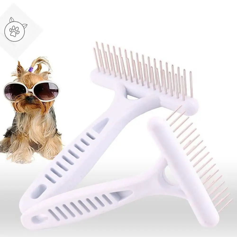 

Щетка для вычесывания шерсти домашних животных, двусторонняя расческа для вычесывания шерсти кошек и собак