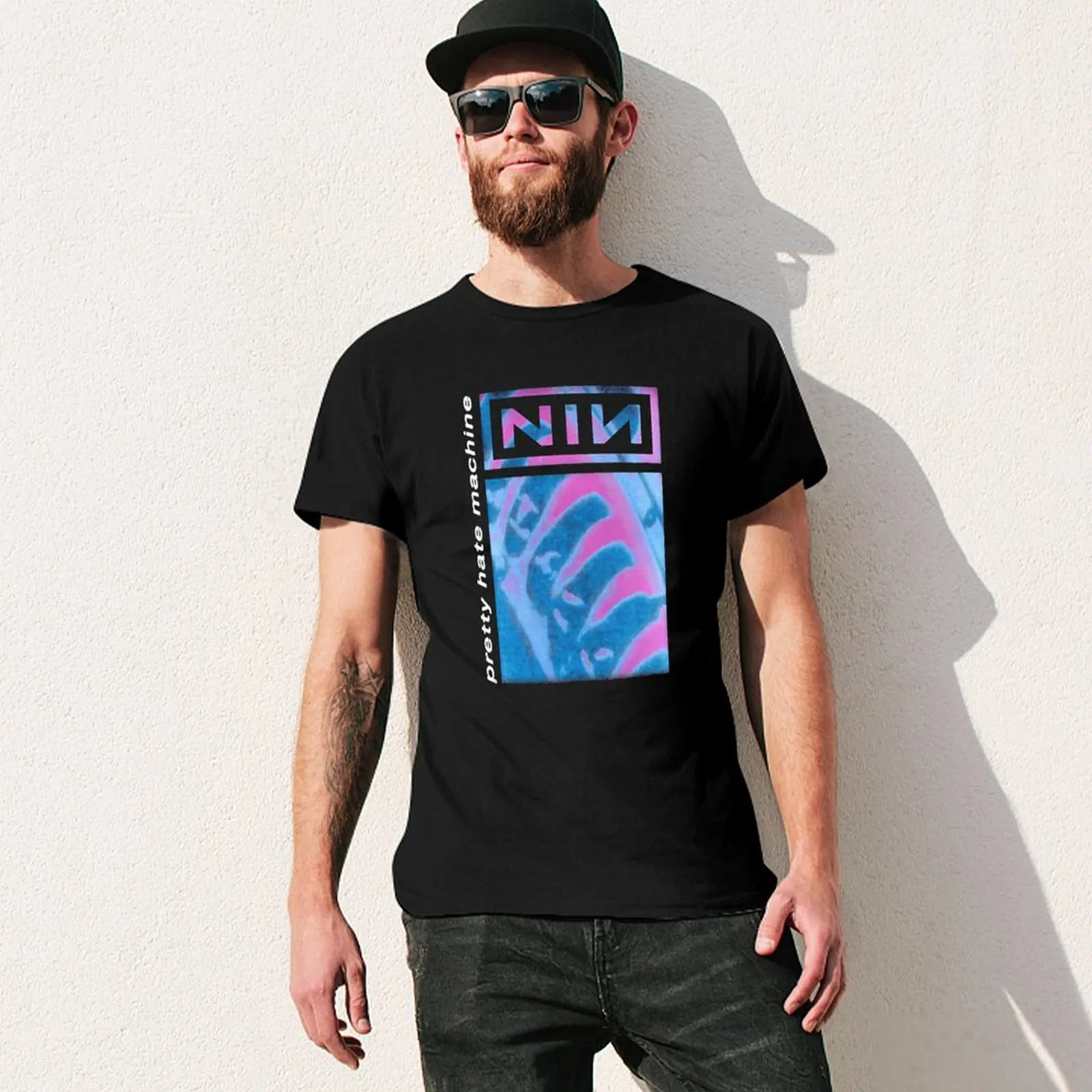 Фото Винтажный логотип Pretty Hate Machine NIN | |   Футболка 004: дышащая, легкая, летняя модель. №3