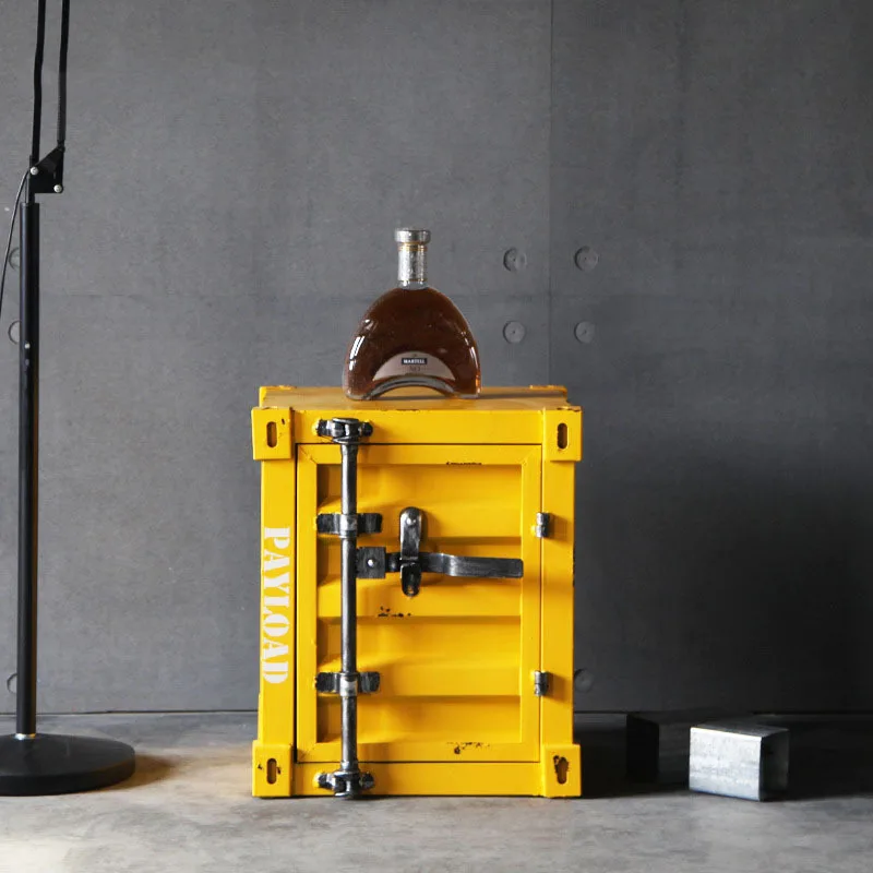 

Железный прикроватный шкаф В индустриальном стиле, креативный маленький прикроватный столик, античный шкаф для хранения