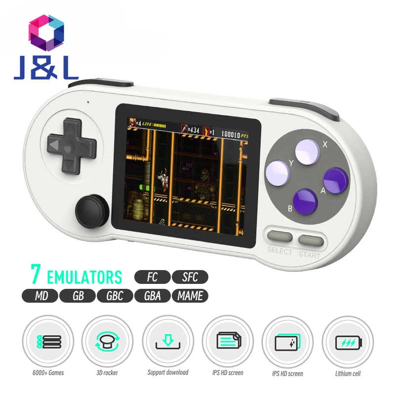 Портативная игровая консоль DATA FROG SF2000 с 3-дюймовым экраном, портативный игровой плеер, встроенные 6000 игр для поддержки AV-выхода