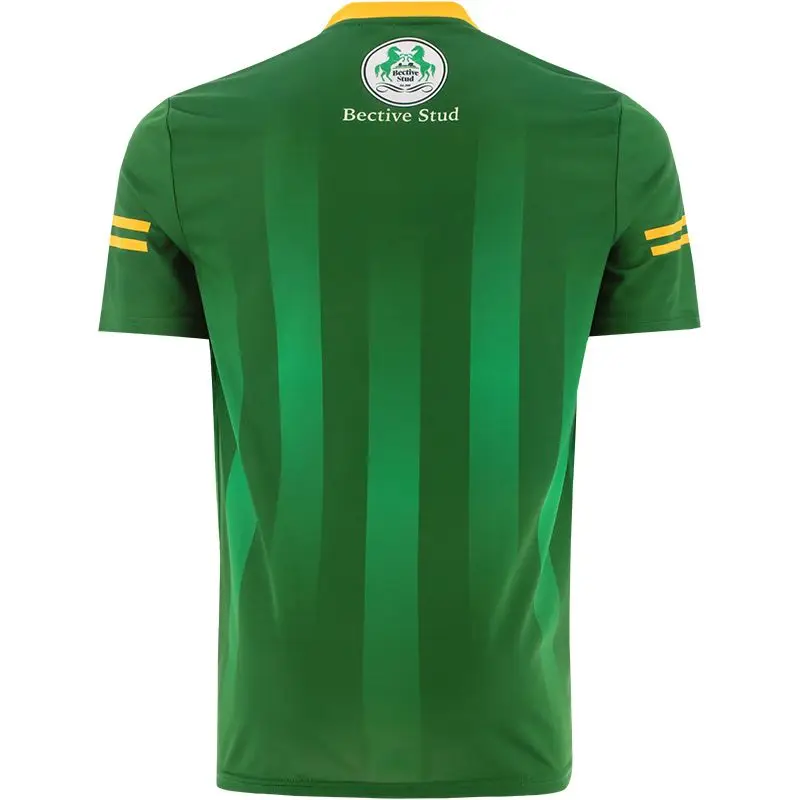 Мужская футболка в полоску Meath GAA Home 2 размер 2022 блестящая (принт с номером